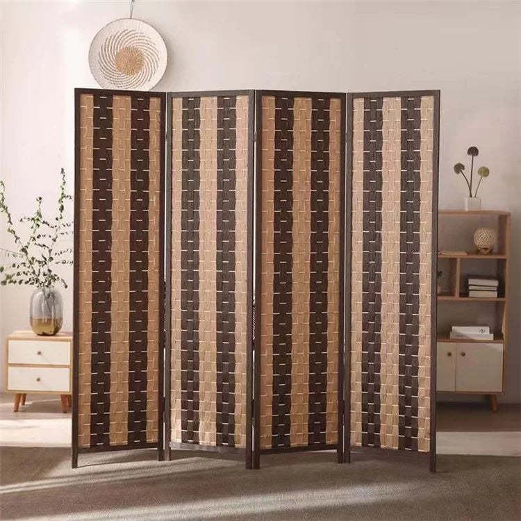 LYSDPF20221010 Wood Frame Paper Rattan Woven Screen Hotel Home Office ...