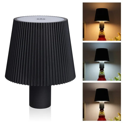 ML-G02 2000mAh Battery 3 Modes LED Night Lamp Pleated Wine Bottle Light