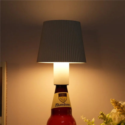 ML-G02 2000mAh Battery 3 Modes LED Night Lamp Pleated Wine Bottle Light