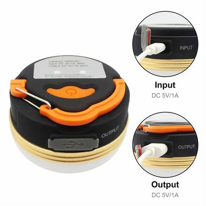 Portable Camping LED Light Rechargeable Magnetic Outdoor Tent Lantern Hanging Lamp