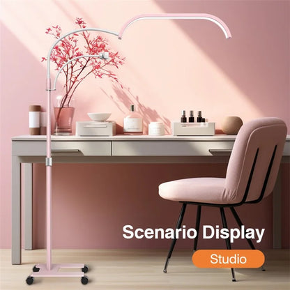 HD-G63X Manicure Eyelash Beauty Light Floor Standing Remote Dimming LED Moon Lamp
