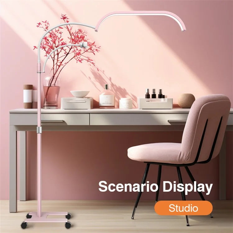 HD-G63X Manicure Eyelash Beauty Light Floor Standing Remote Dimming LED Moon Lamp