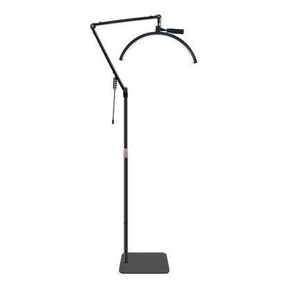 M40X 20 inch Beauty LED Half Moon Light with Iron Base Adjustable Floor Light for Nail Tech Lash Artists