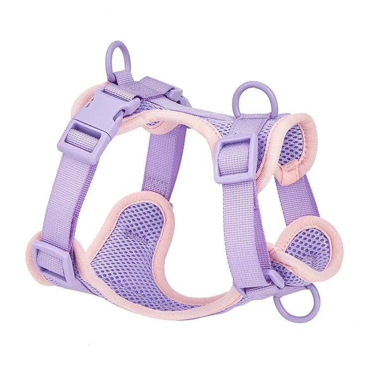 Size L Summer Breathable Mesh Dog Cat Harness Adjustable Pet Harness