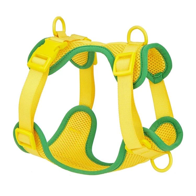 Size L Summer Breathable Mesh Dog Cat Harness Adjustable Pet Harness