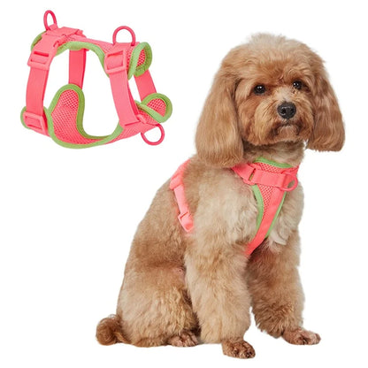 Breathable Mesh Adjustable Dog Cat Harness Summer Pet Vest Harness, Size S