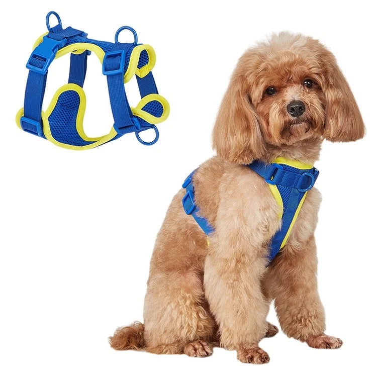 Size M Summer Breathable Mesh Dog Cat Harness Adjustable Soft Pet Harness