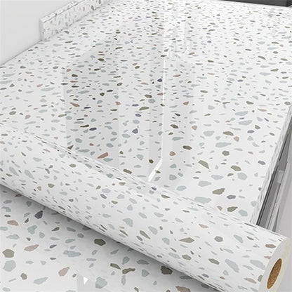 Marble Pattern Waterproof PVC Kitchen Wallpaper Self-Adhesive Heat-Resistant Sticker, 80x200cm