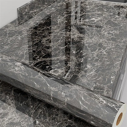 Marble Pattern Waterproof PVC Kitchen Wallpaper Self-Adhesive Heat-Resistant Sticker, 60x200cm