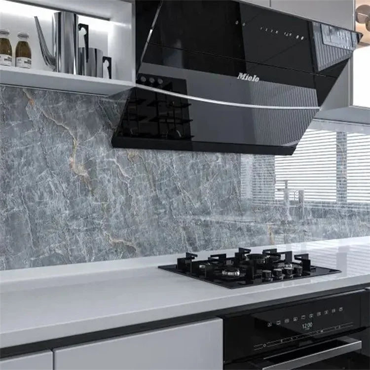 Marble Pattern Waterproof PVC Kitchen Wallpaper Self-Adhesive Heat-Resistant Sticker, 40x200cm