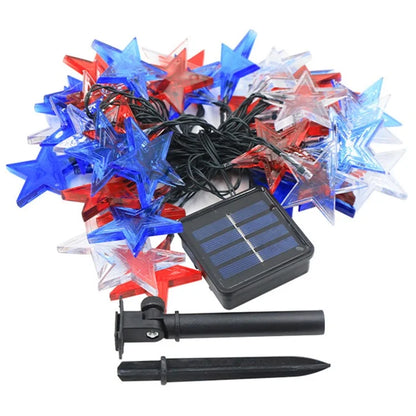 6.5m 30-LED Star Design String Light 8 Modes Solar Outdoor Garden Yard Decorative Lamp