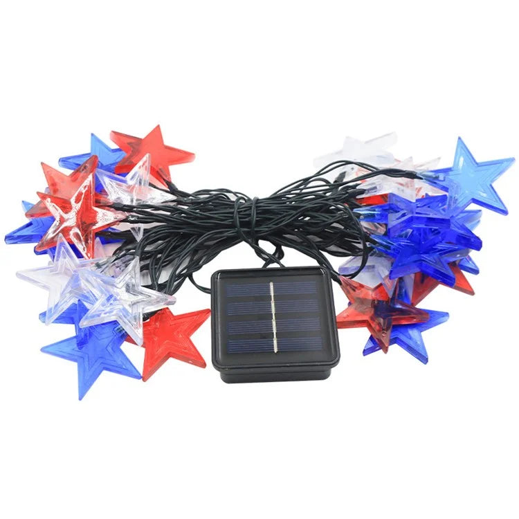 6.5m 30-LED Star Design String Light 8 Modes Solar Outdoor Garden Yard Decorative Lamp