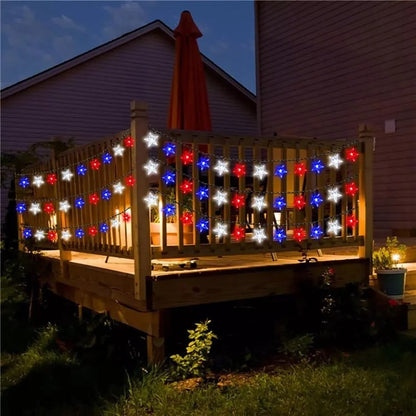 6.5m 30-LED Star Design String Light 8 Modes Solar Outdoor Garden Yard Decorative Lamp