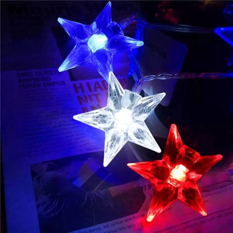 6.5m 30-LED Star Design String Light 8 Modes Solar Outdoor Garden Yard Decorative Lamp