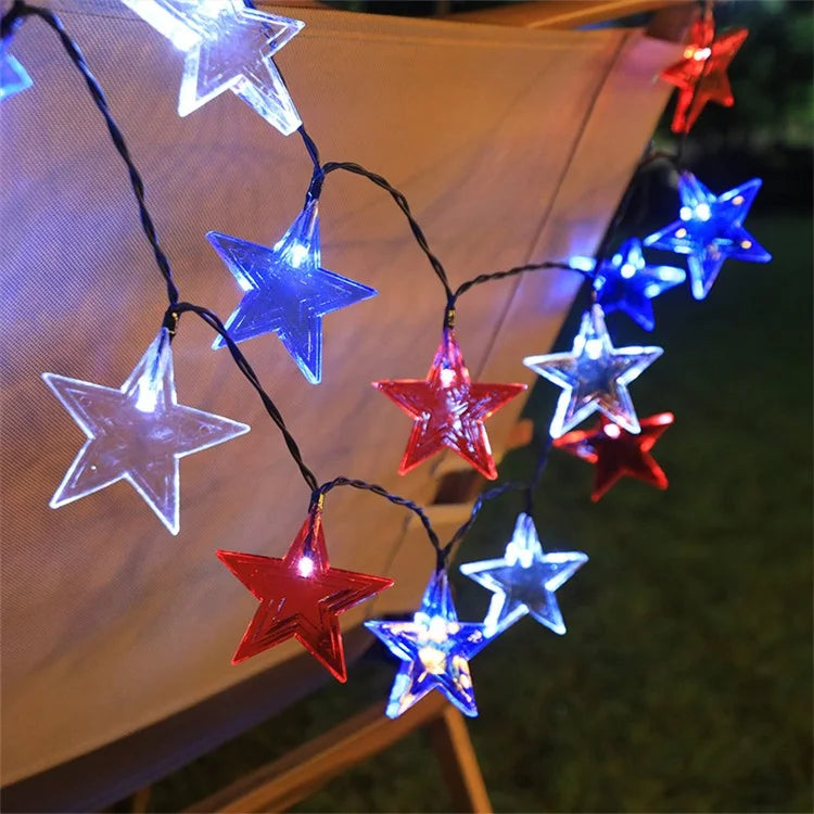 6.5m 30-LED Star Design String Light 8 Modes Solar Outdoor Garden Yard Decorative Lamp