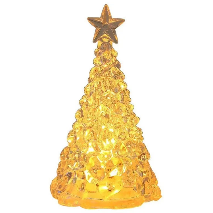 Iceberg Star Tree Design Night Light Bedroom Bedside Desktop Ornament Atmosphere Light, Warm Light