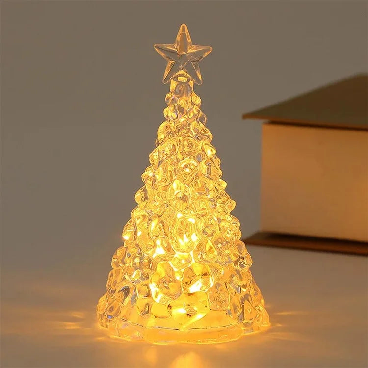 Iceberg Star Tree Design Night Light Bedroom Bedside Desktop Ornament Atmosphere Light, Warm Light