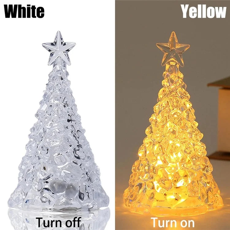 Iceberg Star Tree Design Night Light Bedroom Bedside Desktop Ornament Atmosphere Light, Warm Light