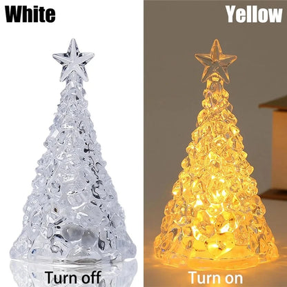 Iceberg Star Tree Design Night Light Bedroom Bedside Desktop Ornament Atmosphere Light, Warm Light