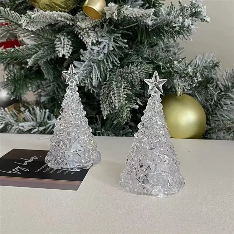 Iceberg Star Tree Design Night Light Bedroom Bedside Desktop Ornament Atmosphere Light, Warm Light