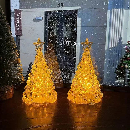 Iceberg Star Tree Design Night Light Bedroom Bedside Desktop Ornament Atmosphere Light, Warm Light