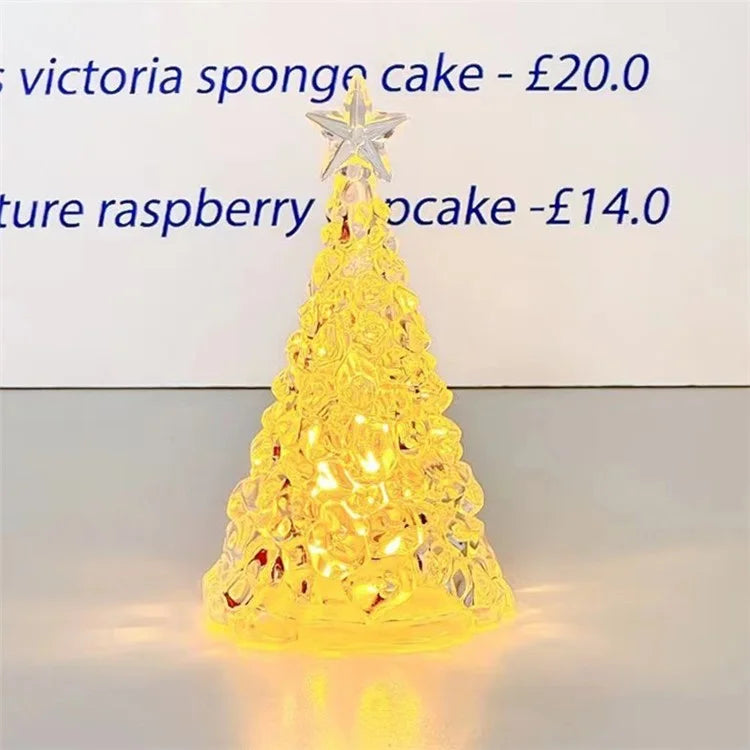 Iceberg Star Tree Design Night Light Bedroom Bedside Desktop Ornament Atmosphere Light, Warm Light