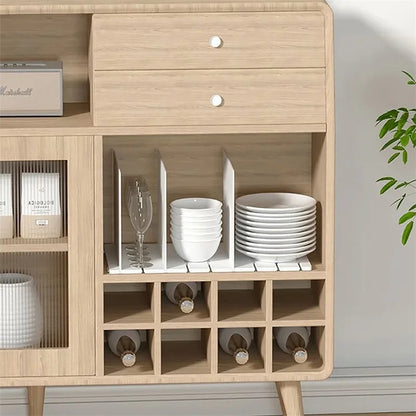 Wardrobe Closet Organizer Shelf 5 Partition Boards Plastic Handbag Storage Rack
