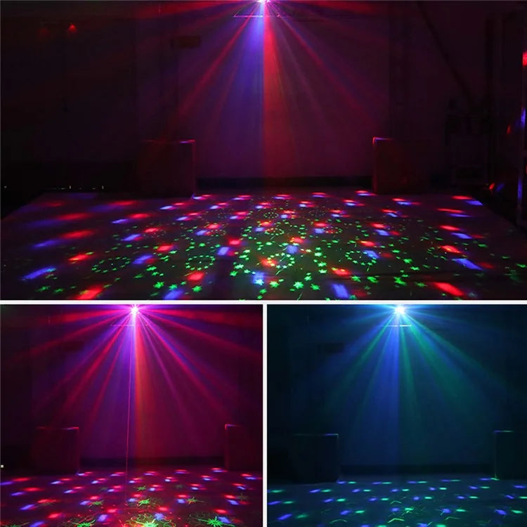RGB Magic Ball Laser Strobe Stage Projector Light Voice Activated Remote Home Party Lamp