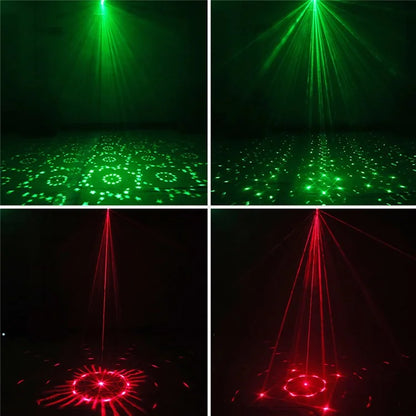 RGB Magic Ball Laser Strobe Stage Projector Light Voice Activated Remote Home Party Lamp