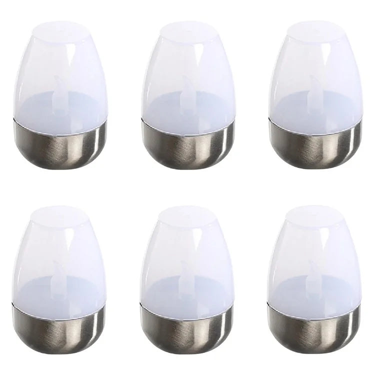 6Pcs Solar Imitation Candle LED Light Garden Yard Decorative Atmosphere Light