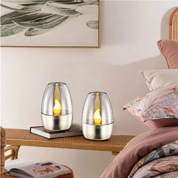 6Pcs Solar Imitation Candle LED Light Garden Yard Decorative Atmosphere Light
