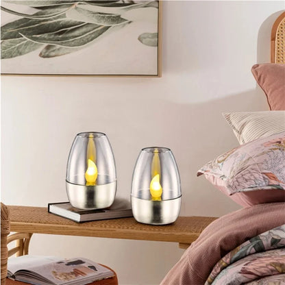 6Pcs Solar Imitation Candle LED Light Garden Yard Decorative Atmosphere Light