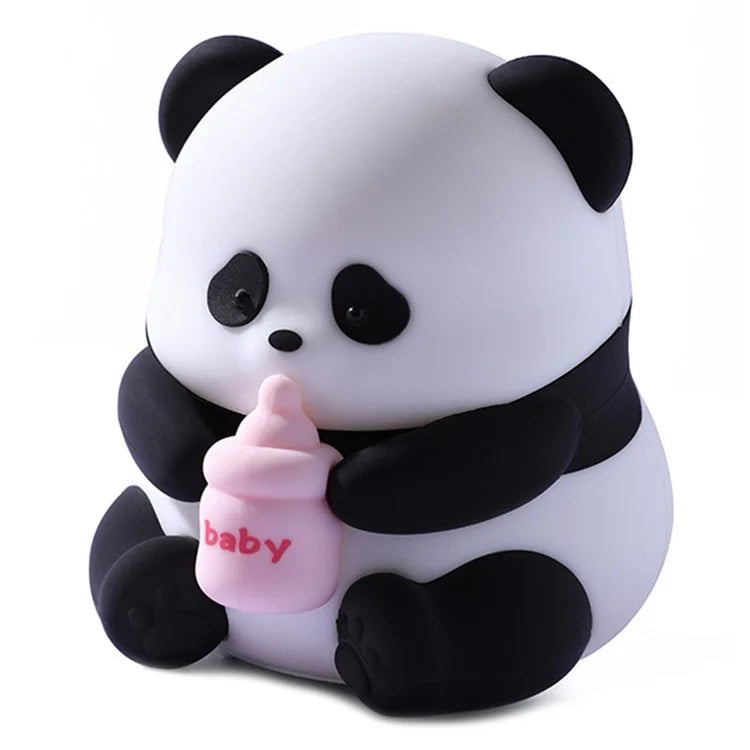 Panda Night Light Dimmable Led Lamp Rechargeable Bedside Touch Silicone Colorful Night Light
