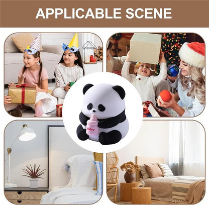 Panda Night Light Dimmable Led Lamp Rechargeable Bedside Touch Silicone Colorful Night Light