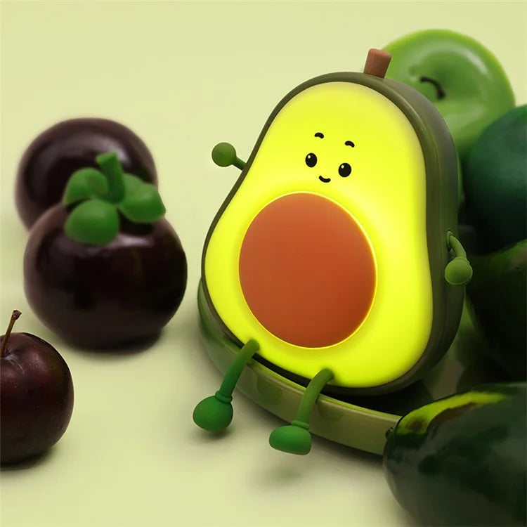 Avocado Night Light USB Rechargeable Lamps 3 Brightness Dimmable Nursery Bedside Nightlight