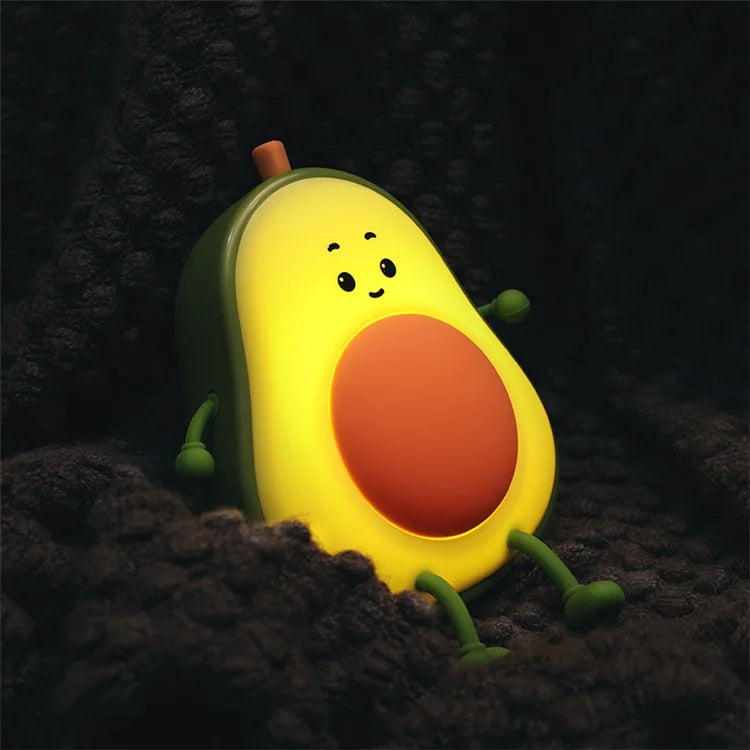 Avocado Night Light USB Rechargeable Lamps 3 Brightness Dimmable Nursery Bedside Nightlight