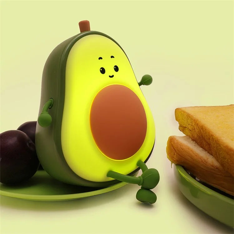 Avocado Night Light USB Rechargeable Lamps 3 Brightness Dimmable Nursery Bedside Nightlight