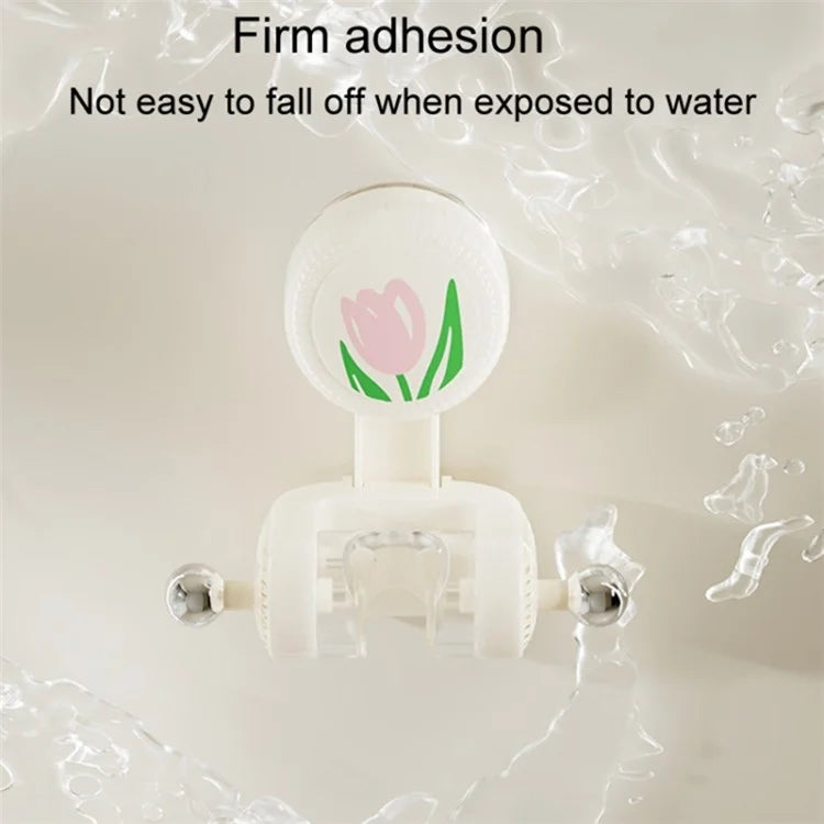 Tulip Shape Suction Cup Shower Head Holder Drill Free Wall Mount Shower Head Support