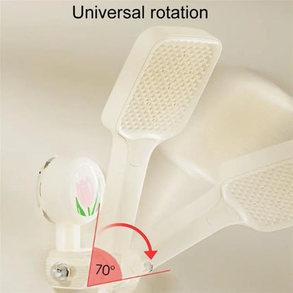 Tulip Shape Suction Cup Shower Head Holder Drill Free Wall Mount Shower Head Support