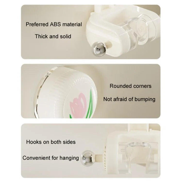 Tulip Shape Suction Cup Shower Head Holder Drill Free Wall Mount Shower Head Support