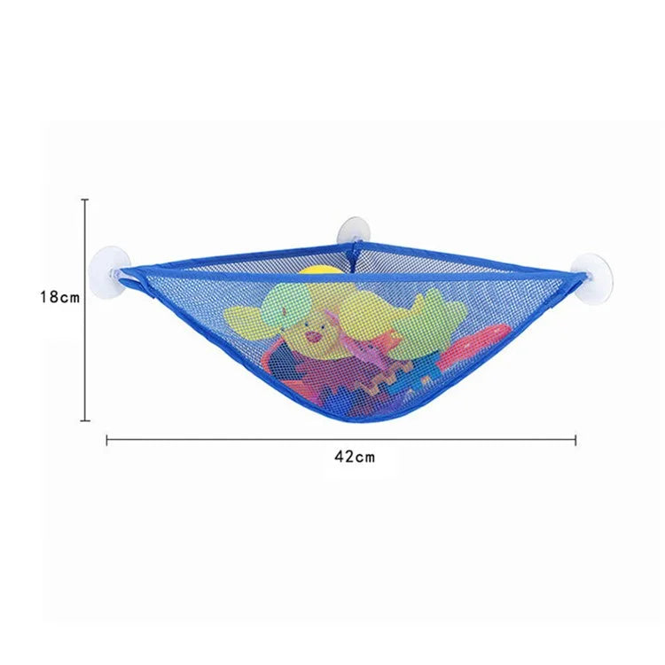 Non-woven Fabric Bath Toy Organizer with Suction Cups Wall Corner Shower Triangle Net Bag