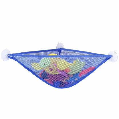 Non-woven Fabric Bath Toy Organizer with Suction Cups Wall Corner Shower Triangle Net Bag