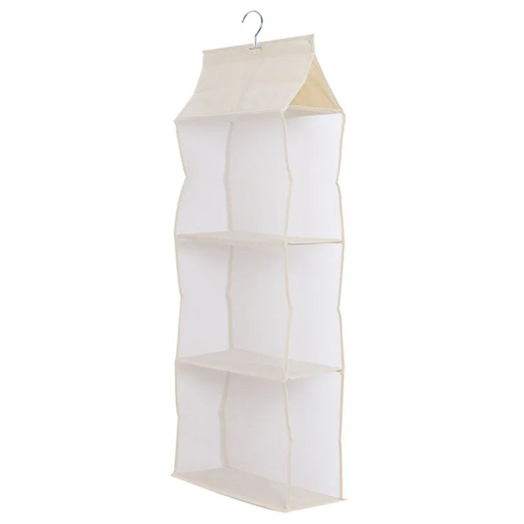 3 Layer Handbag Hanging Organizer Space Saving Non-woven Fabric Storage Bag
