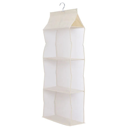 3 Layer Handbag Hanging Organizer Space Saving Non-woven Fabric Storage Bag