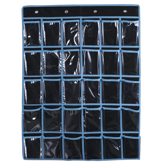 30 Pockets Mobile Phone Storage Bag Hanging Organizer Pouch Classroom Calendar Pocket Chart Calculator Holder