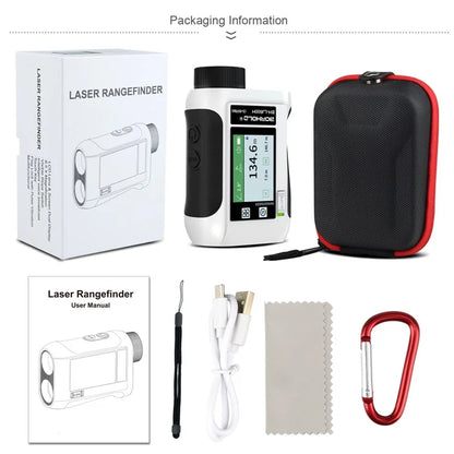 KAEMEASU KM-J1200H 5-1200m Golf Rangefinder Laser Golfing Range Finder with Voice Function, LCD Touch Screen