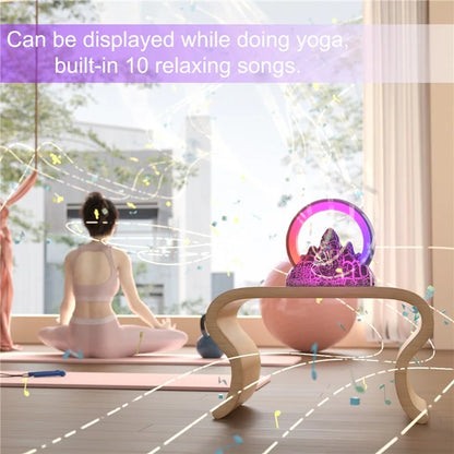 Tuya Smart Flame Mountain Shaped Ambient Light with 15W Wireless Charging, Bluetooth Speaker