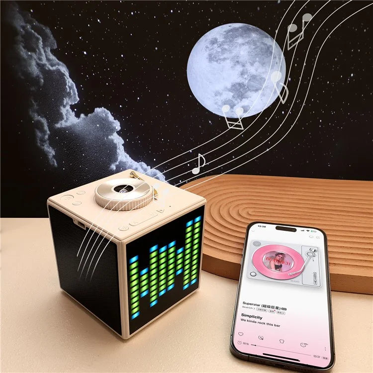 K-1206 Multi-functional Galaxy Star Projector White Noise Bluetooth Speaker