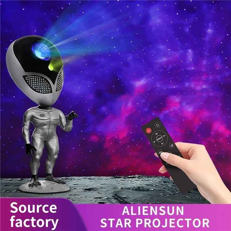 HXK-001 Alien Design Projector Lamp USB Powered Starry Sky Projection Ambience Lamp