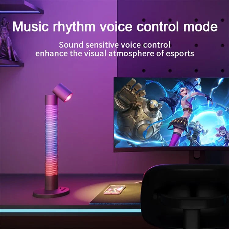 HFW-001 2-in-1 Rotatable Table Lamp Indoor Atmosphere Light App Control Student Study Lamp